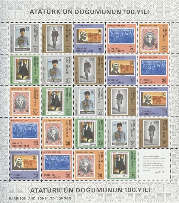 Untagged All Series Stamp CollectionsAtatürk'ün Doğumunun 100. Yılı Tabaka Blok Pul 1981