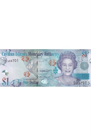 Cayman Adaları, 1 Dolar (2018), Eski Yabancı Kağıt Para P#38