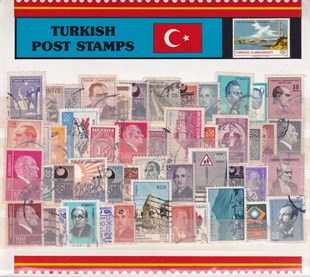 Stamped All Series Stamp Collections50 Çeşit Damgalı Pul Koleksiyonu