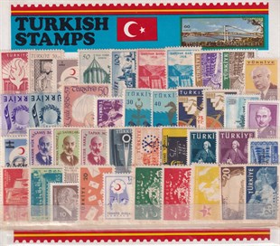 Untagged All Series Stamp Collections50 Çeşit Damgasız Pul Koleksiyonu