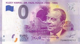 0 (Sıfır) Euro Kuzey Kıbrıs - Dr. Fazıl Küçük Hatıra Parası (Souvenir Banknote)
