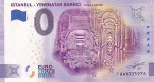 0 (Sıfır) Euro Türkiye - İstanbul Yerebatan Sarnıcı Hatıra Parası (Souvenir Banknote)