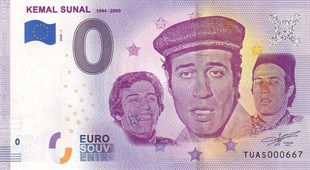 0 (Zero) Euro Turkey - Kemal Sunal 1944-2000 Commemorative Coin (Souvenir Banknote)