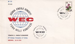 İlk Gün Zarfı (FDC)1990 Türkiye 5. Enerji Kongresi İlk Gün Zarfı (FDC)