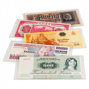 Kağıt Para Zarf ve YapraklarŞeffaf Kağıt Para Zarfı (25'li Paket)