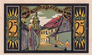 NotgeldAlmanya, Zeulenroda, 25 Pfennig (1921) Townscape Series (4) Notgeld