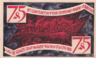 NotgeldAlmanya, Zeulenroda, 75 Pfennig (1921) History Series (4) Notgeld
