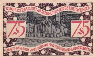 NotgeldAlmanya, Zeulenroda, 75 Pfennig (1921) History Series (3) Notgeld