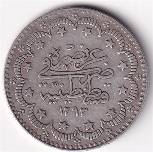 Ottoman Empire CoinsSultan II. Abdülhamid, Gümüş 5 Kuruş 1293/32 (1906) ÇT/ÇÇT Eski Madeni Para