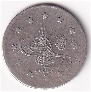 Ottoman Empire CoinsSultan II. Abdülhamid, Gümüş 1 Kuruş 1293/16 (1891) ÇT/ÇÇT Eski Madeni Para