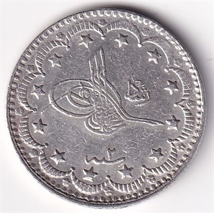 Ottoman Empire CoinsSultan V. Mehmed Reşad, Gümüş 5 Kuruş 1327/2 (1910) ÇT/ÇÇT Eski Madeni Para