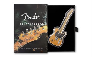 Yabancı Madeni ParalarSolomon Adaları, 2021 $2, 1 ONS Gümüş, Fender® 75th Anniversary Telecaster® Guitar Proof